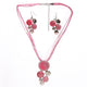 AlphaGal Geometry Circle Pendant Necklace Earring Sets Multilayer Leather Necklace Earrings Wholesale Wedding Costume Jewelry Set
