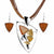 AlphaGal Geometry Circle Pendant Necklace Earring Sets Multilayer Leather Necklace Earrings Wholesale Wedding Costume Jewelry Set