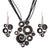 AlphaGal Geometry Circle Pendant Necklace Earring Sets Multilayer Leather Necklace Earrings Wholesale Wedding Costume Jewelry Set