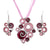 AlphaGal Geometry Circle Pendant Necklace Earring Sets Multilayer Leather Necklace Earrings Wholesale Wedding Costume Jewelry Set