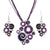 AlphaGal Geometry Circle Pendant Necklace Earring Sets Multilayer Leather Necklace Earrings Wholesale Wedding Costume Jewelry Set