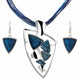 AlphaGal Geometry Circle Pendant Necklace Earring Sets Multilayer Leather Necklace Earrings Wholesale Wedding Costume Jewelry Set