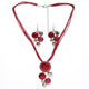 AlphaGal Geometry Circle Pendant Necklace Earring Sets Multilayer Leather Necklace Earrings Wholesale Wedding Costume Jewelry Set