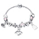 AlphaGal Pink Crystal Charm Silver Bracelets & Bangles for Women With Aliexpress Murano Beads Silver Bracelet Femme Jewelry