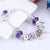 AlphaGal Pink Crystal Charm Silver Bracelets & Bangles for Women With Aliexpress Murano Beads Silver Bracelet Femme Jewelry