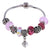 AlphaGal Pink Crystal Charm Silver Bracelets & Bangles for Women With Aliexpress Murano Beads Silver Bracelet Femme Jewelry