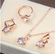 AlphaGal jewelry sets african bridal gold color necklace earrings Ring wedding crystal sieraden women fashion jewellery set