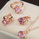 AlphaGal jewelry sets african bridal gold color necklace earrings Ring wedding crystal sieraden women fashion jewellery set