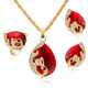 AlphaGal jewelry sets african bridal gold color necklace earrings Ring wedding crystal sieraden women fashion jewellery set
