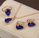 AlphaGal jewelry sets african bridal gold color necklace earrings Ring wedding crystal sieraden women fashion jewellery set