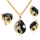 AlphaGal jewelry sets african bridal gold color necklace earrings Ring wedding crystal sieraden women fashion jewellery set