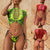bikinis 2019 mujer 3PCS Women Bikini Set knot Snake Print Padded Sport Swimwear Swimsuit Beachwear stroje k pielowe damskie