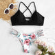 bikinis 2019 mujer Summer WWomen's Bikini Cut Flower Two Piece Swimsuit Pushups Swimwear Beachwear maillot de bain femme