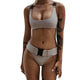 bikinis 2019 mujer Women Sexy Leopard Print Swimwear Belt Buckle Suit Beachwear maillot de bain femme bathing suit