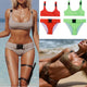 bikinis 2019 mujer Women Sexy Leopard Print Swimwear Belt Buckle Suit Beachwear maillot de bain femme bathing suit
