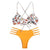 bikinis 2019 mujer Women's Bikini Cut Flower Two Piece Swimsuit Push up Swimwear Beachwear maillot de bain femme biquini