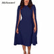 elegant Cape Sleeve Dress women slim solid sexy bodycon dress female 2019 office lady workwear vintage hip package party dresses