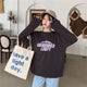 harajuku long Sleeve T-shirt Women Hip-hop Ulzzang Tees Korean Style letter print T-shirts Girls autumn Fashion black white tops