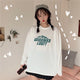 harajuku long Sleeve T-shirt Women Hip-hop Ulzzang Tees Korean Style letter print T-shirts Girls autumn Fashion black white tops