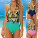 maillot de bain femme 2019 Women Backless Sexy Print Swimwear Beachwear Siamese Swimsuit Bikini maillot de bain femme one piece