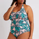 maillot de bain femme 2019 Women Color Print High Waist Plus Size Bikini One-piece Swimsuit swimwear maillot de bain femme