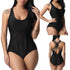 maillot de bain femme 2019 Women Large Size Beach Swimsuit Split Conservative swimwear Print High maillot de bain femme