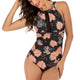 maillot de bain femme 2019 Women One Piece High Neck V-Neckline Mesh Ruched Swimwear Backless Swimsuit maillot de bain femme