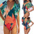 maillot de bain femme 2019 Women Ruffle Shoulder  Print  High Waist Bikini Set Swimsuit Beachwear Suit maillot de bain femme