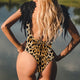 maillot de bain femme 2019 Women Sexy Leopard One-Piece Bikini Push-Up Pad Swimwear Swimsuit Beachwear stroje k pielowe damskie