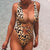 maillot de bain femme 2019 Women Sexy One-Piece Bikini Leopard Print Bandage Backless Swimwear Beachwear maillot de bain femme