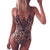maillot de bain femme 2019 Women Sexy One-Piece Bikini Leopard Print Bandage Backless Swimwear Beachwear maillot de bain femme