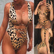 maillot de bain femme 2019 Women Sexy One-Piece Bikini Leopard Print Bandage Backless Swimwear Beachwear maillot de bain femme