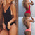 maillot de bain femme 2019 Women Sexy Ruffles One-Piece Bikini Push-Up Pad Swimwear Swimsuit Beachwear stroje k pielowe damskie