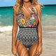 maillot de bain femme 2019 Women Summer Backless Print Swimwear Beachwear Siamese Swimsuit Bikini maillot de bain femme