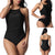 maillot de bain femme 2019 Women's Plus Size Beach swimwear Conservative Swimsuit Print High maillot de bain femme dropshipping