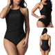 maillot de bain femme 2019 Women's Plus Size Beach swimwear Conservative Swimsuit Print High maillot de bain femme dropshipping
