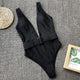 neon deep v one piece swimwear women buckle belt swimsuit maillot de bain femme 2019 beachwear swim bathing suit women monokini