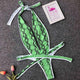 neon green one piece swimsuit 2019 4 color bandage swimwear sexy backless bikini hot summer beachwear swimming suit for women