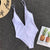 sexy backless deep V swimwear women one piece swimsuit 2019 new white yellow bikini swimming bathing suit badpak pleat beachwear