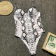 sexy belt bikini 2019 push up swimwear underwire one piece swimsuit ladies bathing suit women leopard snake patchwork bikinis