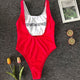 sexy high waist print swimsuit one piece swimwear crop top bikini 2019 summer beachwear bathing suit women red hollow out badpak