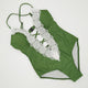 sexy lace one piece swimwear green swimsuit women swimming bathing suit ladies maillot de bain femme 2019 monokini badpak dames