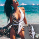 sexy neon swimwear women leopard patchwork one piece swimsuit 2019 bandage bathing suit deep v bikini high cut badpak monokini