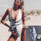 sexy neon swimwear women leopard patchwork one piece swimsuit 2019 bandage bathing suit deep v bikini high cut badpak monokini