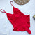 sexy ruffle swimwear women one piece swimsuit 2019 string bandage backless bather bathing suits v neck beachwear badpak dames