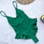 sexy ruffle swimwear women one piece swimsuit 2019 string bandage backless bather bathing suits v neck beachwear badpak dames