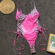 summer badpak string shirred swimsuit sexy one piece swimwear women leopard striped thong swimsuits maillot de bain femme 2019