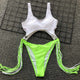 tassel swimwear women one piece swimsuit 2019 sexy mid cut bikini hollow out bathing suit monokini maillot de bain femme badpak