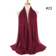 women plain bubble chiffon scarf hijab wrap printe solid color shawls headband muslim hijabs scarves/scarf 47 colors