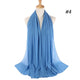 women plain bubble chiffon scarf hijab wrap printe solid color shawls headband muslim hijabs scarves/scarf 47 colors